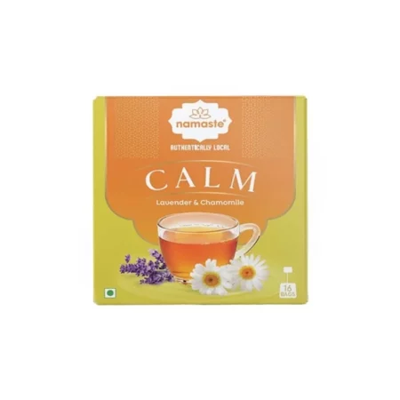 Namaste Chai Calming Herbal Tea | Caffeine Free Natural Herbs | 16 Sachets Dip Bag