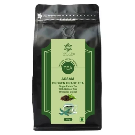 Natuur Premium Assam Broken grades tea leaves with Gold tips - orthodox clonal (250gm)