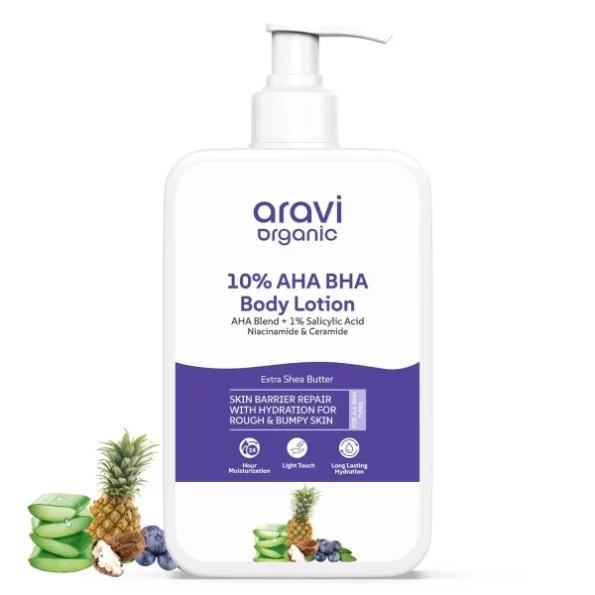 Aravi Organic 10% AHA + 1% BHA Body Lotion For Exfoliation - 200 ml available on Herbkart