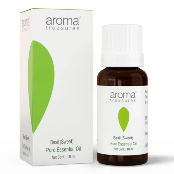 Aroma Treasures 100% Pure Basil Sweet Essential Oil - 10ml, Herbkart8t7613GhGYPQNL.webp, Herbkart8t7613GhGYPQNL