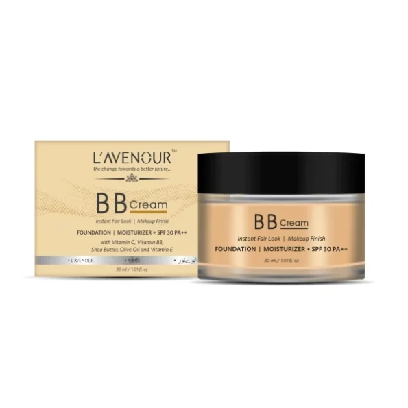 L'avenour BB Cream for Instant Fair Look, Makeup Finish & UV Protection with SPF 30 PA++ Niacinamide, Vitamin E - 30ml available on Herbkart