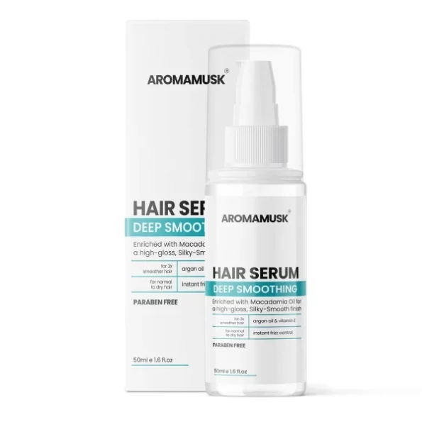 AromaMusk Hair Serum for Frizz-free, Smooth Hair, with Macadamia & Argan Oil & Vitamin E (50 ml), Herbkart8t761mmP9BRG20L.webp, Herbkart8t761mmP9BRG20L