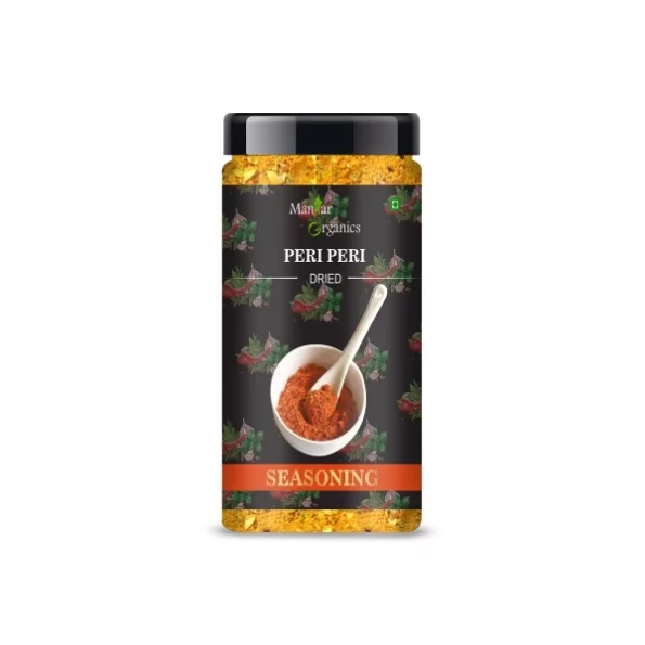 ManHar Organics Peri Peri Seasoning: 120gm Jar available on Herbkart