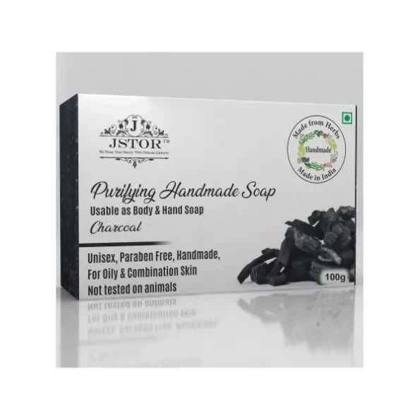 JSTOR Unisex Handmade Charcoal Body and Hands Soap 100gm, Herbkart8t771W5IwcffGL.webp, Herbkart8t771W5IwcffGL