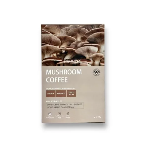 Namhya Mushroom Coffee with Cordyceps, Turkey Tail, 17 servings, 100 grams available on Herbkart