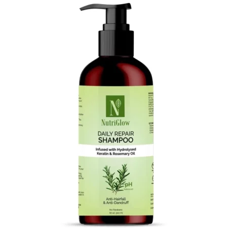 NutriGlow Daily Repair Shampoo, Anti Hair Fall, Anti-Dandruff, pH Balanced for Healthy Hair (500 ml)
