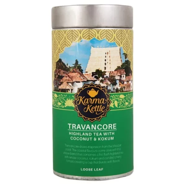 Karma Kettle Travancore - Black Tea with Kokum and Coconut -Loose Leaf in Tin, 75 gm, Herbkart8t761i1rVwFqpL.webp, Herbkart8t761i1rVwFqpL