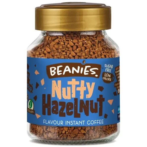 Beanies|Instant Flavoured Coffee, Nutty Hazelnut, 50 g available on Herbkart