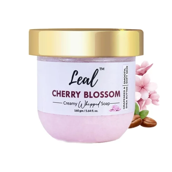 Leal Cosmetics Whipped Soap, Cherry Blossom Bath Cream Soap - 160 gm available on Herbkart