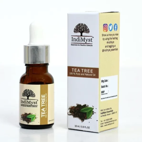 IndiMyst Tea Tree Essential Oils - 15 ml available on Herbkart