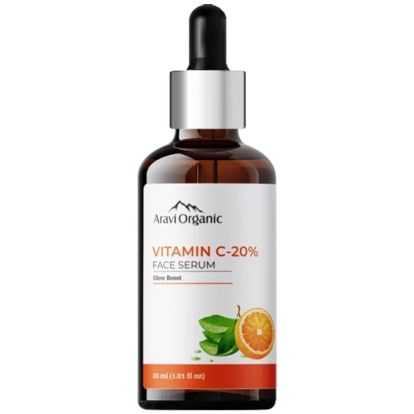 Aravi Organic 20% Vitamin C Face Serum - 30 ml available on Herbkart