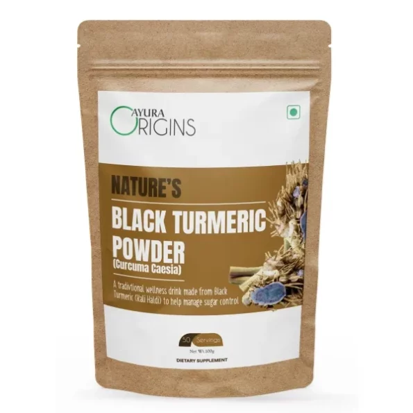 Ayura Origins Nature's Black Turmeric Powder (Curcuma Caesia) 50 Servings 100 gm, Herbkart8t781z2rz66h6L.webp, Herbkart8t781z2rz66h6L