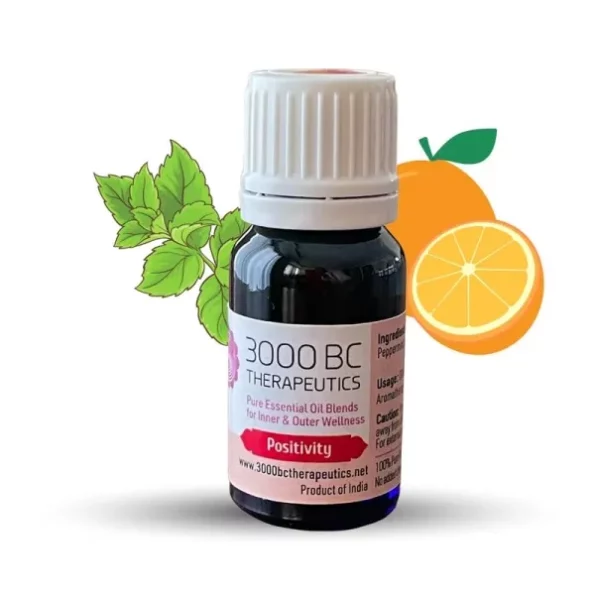 3000 BC Therapeutics Positivity Essential Oil, Blend of Orange, Peppermint, Cedarwood and Geranium (10 ML), Herbkart8t751I7CWalUVL.webp, Herbkart8t751I7CWalUVL