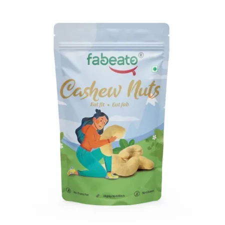 Fabeato 100% Natural Cashews: Crunchy, Raw Cashew Kernels (200g) | Gluten-Free, Plant-Based Protein