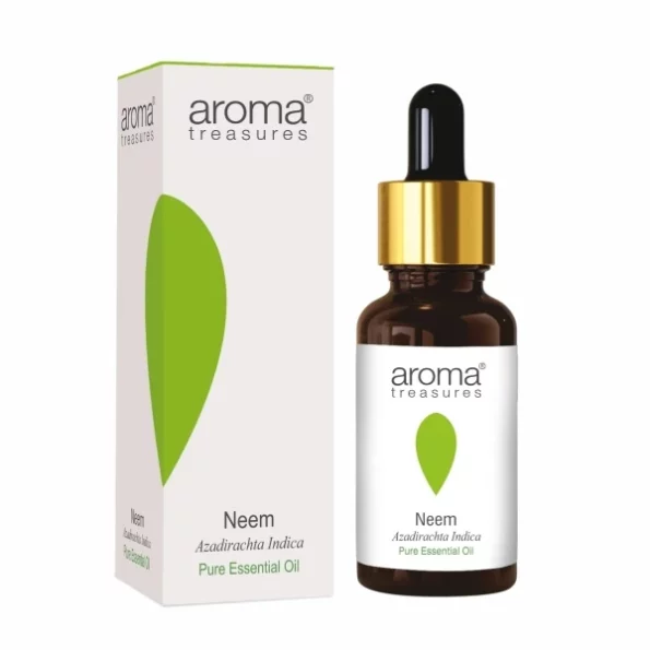 Aroma Treasures Pure Neem oil for hair and skin care - 30ml available on Herbkart