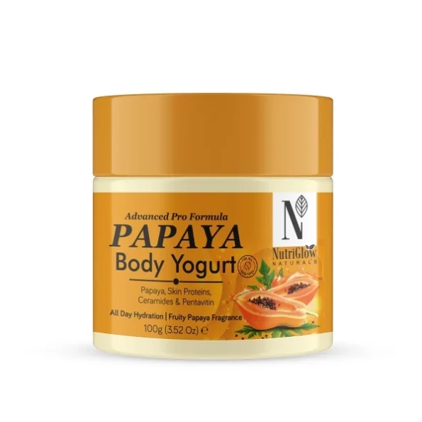 NutriGlow Natural's Advanced Pro Formula Papaya Body Yogurt (100 g) available on Herbkart