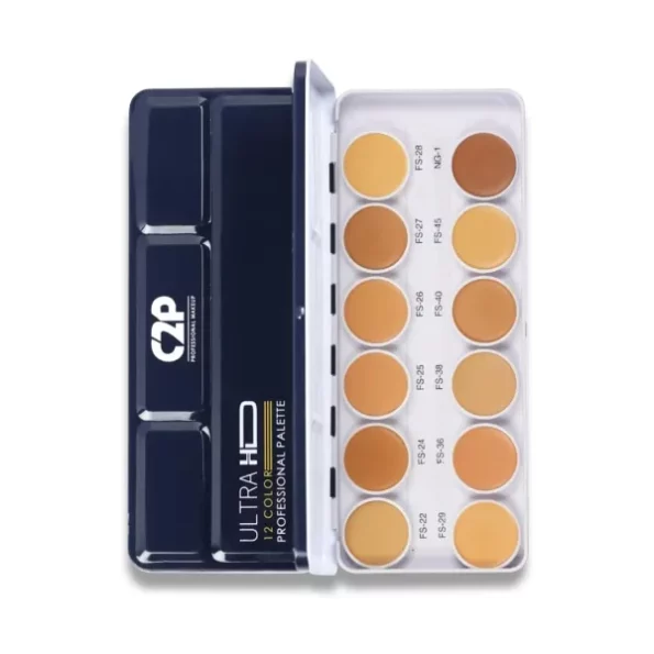 C2P Pro Camouflage Cream Concealer Corrector Palette For Women Dry Skin - 42g, Herbkart8t751dmZ6AxeQL.webp,