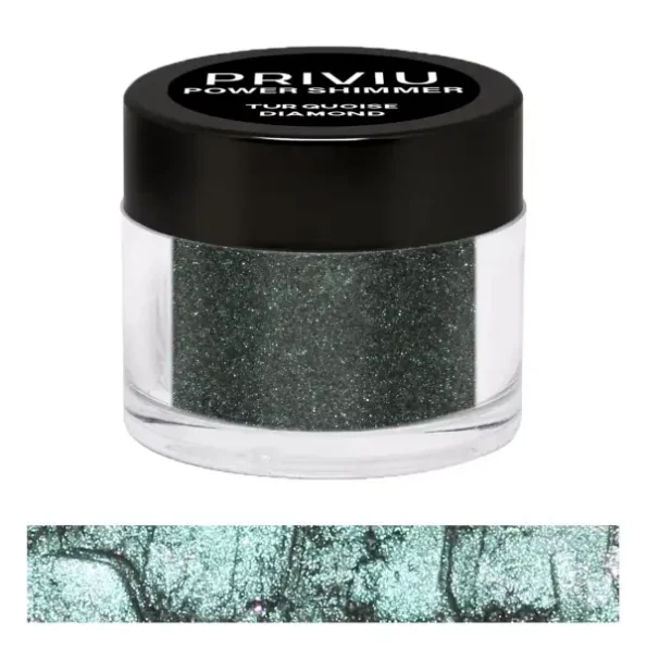 Priviu Power Shimmer Metallic Eye Makeup Loose Glitter Eyeshadow Powder, 24 Turquoise Diamond, 3g available on Herbkart