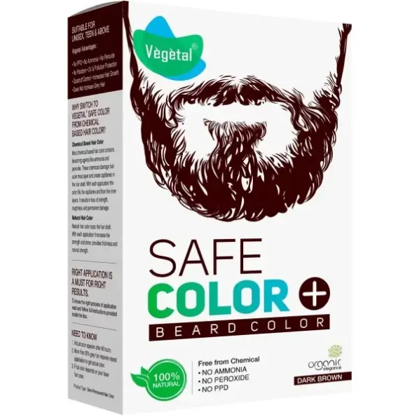 Vegetal Safe Hair Color -Dark Brown 25gm available on Herbkart