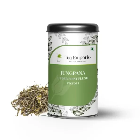 Tea Emporio Jungpana Upper First Flush Tea - 50g Tin available on Herbkart