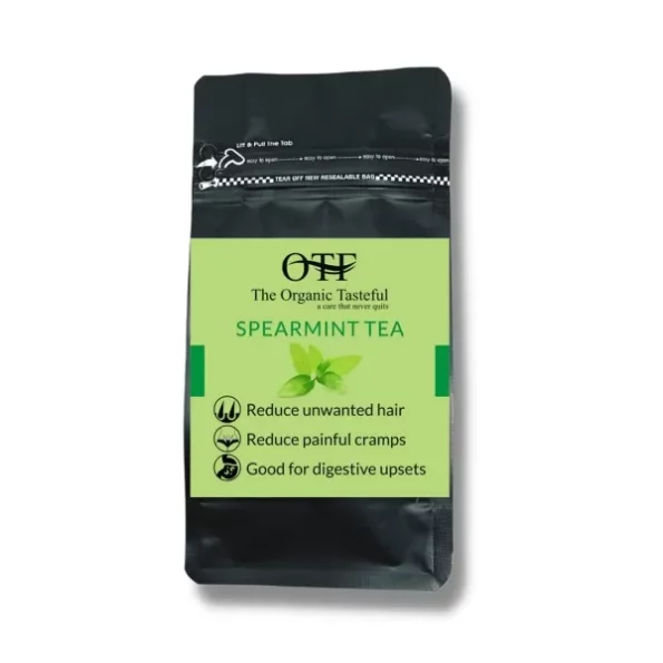 OTF Spearmint Tea For PCOS, PCOD, Irregular Periods, Digestive Upsets & Period Cramps, 50 Grams available on Herbkart