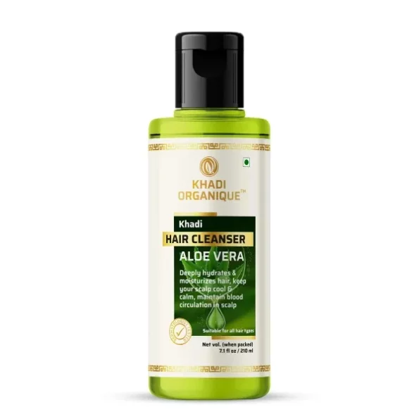 Khadi Organique Aloe Vera Herbal Hair Cleanser-210Gms available on Herbkart