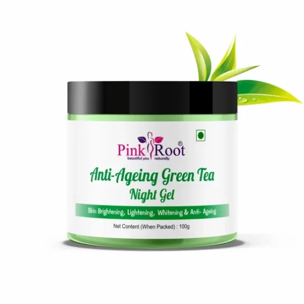 Pink Root Anti Aging Green Tea Night Gel 100 ml available on Herbkart