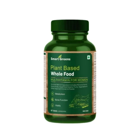 Smart Greens Plant Based Wholefood Multivitamin for Women Enriched with 51 Ingredients Includes Micronutrients, Amino Acids, Superfood Greens, Fruits, Vegetables & other Extract & Powder - 60 Tablets