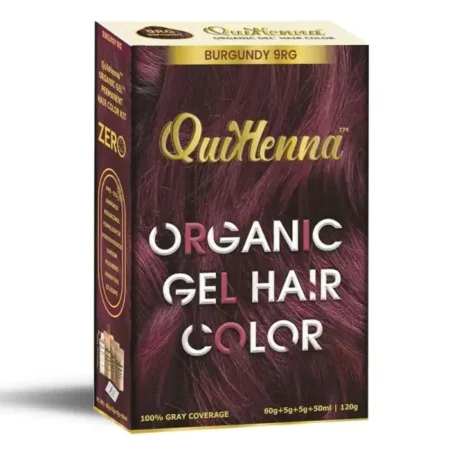byPureNaturals QuikHenna Organic Hair Colour Gel 9RG Burgundy - PPD & Ammonia Free Permanent Natural Hair Color, 100% Grey Coverage, Long Lasting Gel Colour for Men & Women, 120gm