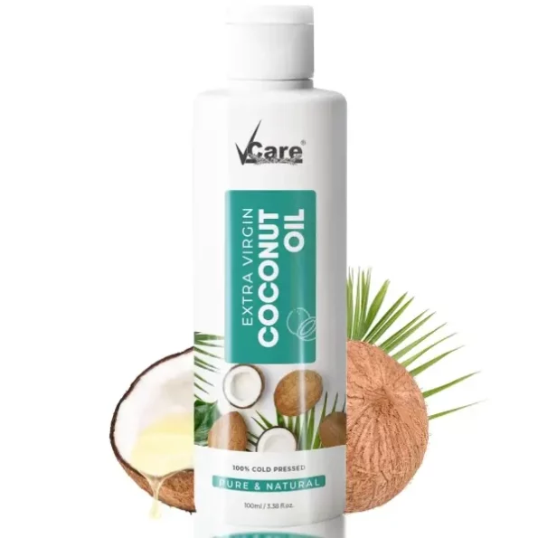 VCare Cold Pressed Extra Virgin Coconut Oil, 100ml available on Herbkart