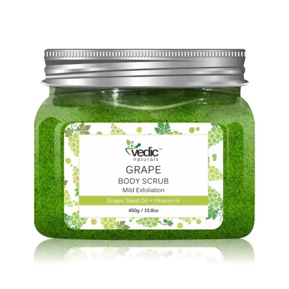 Vedic Naturals Grape Body Scrub 450gm available on Herbkart