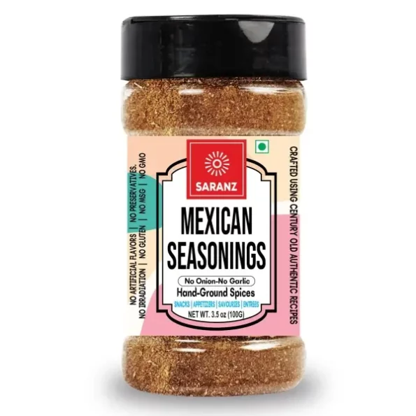 Saranz Mexican Mix Jain Exotic Seasoning (100 Grams Sprinkler Jar) available on Herbkart