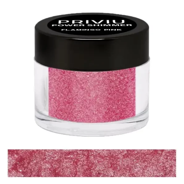 Priviu Power Shimmer Metallic Eye Makeup Loose Glitter Eyeshadow Powder, 18 Flamingo pink, 3g, Herbkart8t781g38CBoznL.webp, Herbkart8t781g38CBoznL