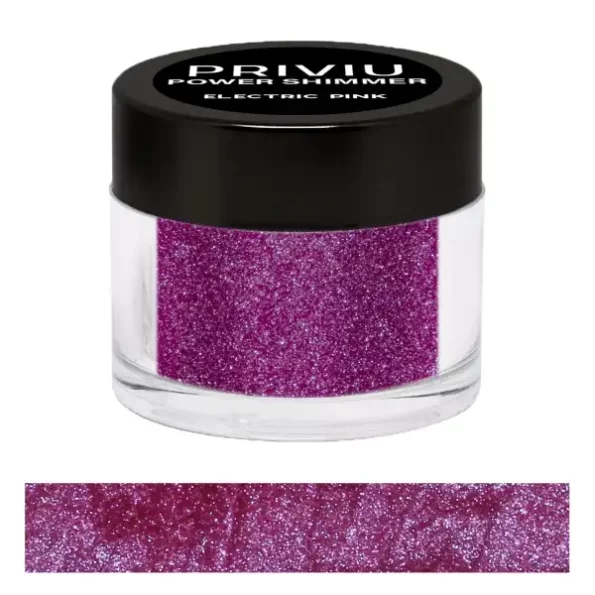 Priviu Power Shimmer Metallic Eye Makeup Loose Glitter Eyeshadow Powder, 15 Electric Pink, 3g, Herbkart8t781s0WdjWo9L.webp, Herbkart8t781s0WdjWo9L