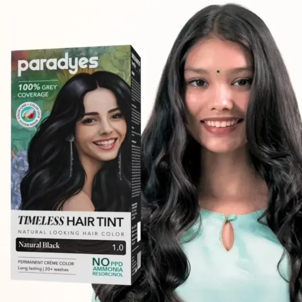 Paradyes Natural Black Timeless Hair Tint, Permanent CrÃ¨me Hair Colour, 1.0 Natural Black, Herbkart8t761Vb4Z7ccrL.webp, Herbkart8t761Vb4Z7ccrL