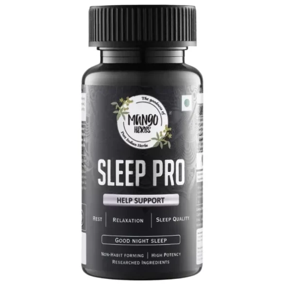 Mango Herbs Sleep Pro: Natural & Non-Addictive Sleep Supplement, 45 Tablets available on Herbkart