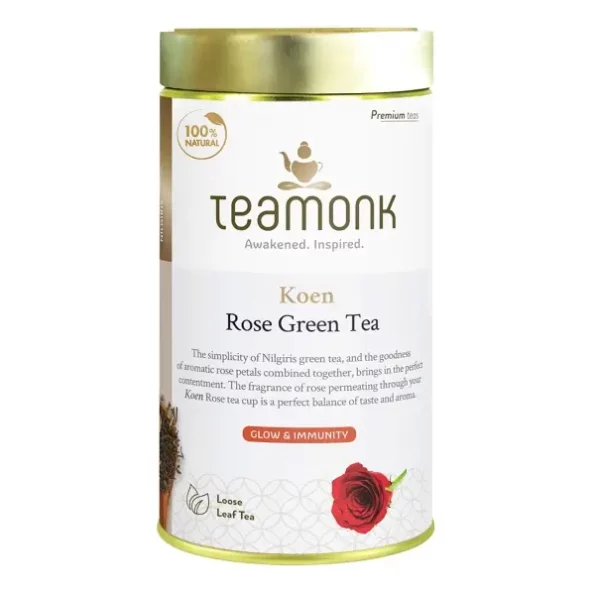 Teamonk Koen High Mountain Rose Green Tea Whole Leaf (100 Cups) - 200 Gm available on Herbkart