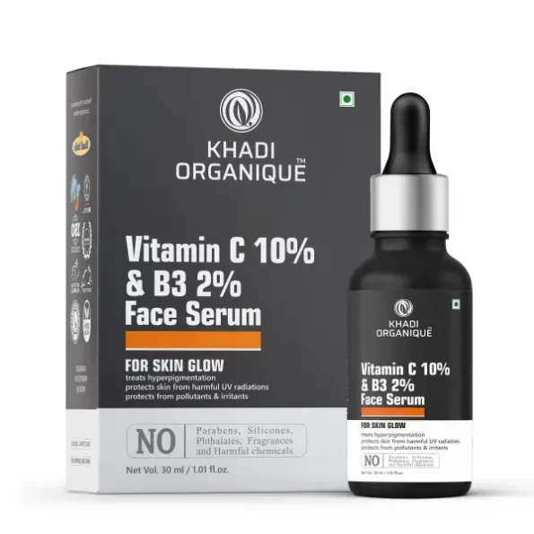 Khadi Organique Vitamin C 10% & B3 2% Face Serum for glowing skin, 30Ml, Herbkart8t781wmgYcSvXL.webp, Herbkart8t781wmgYcSvXL