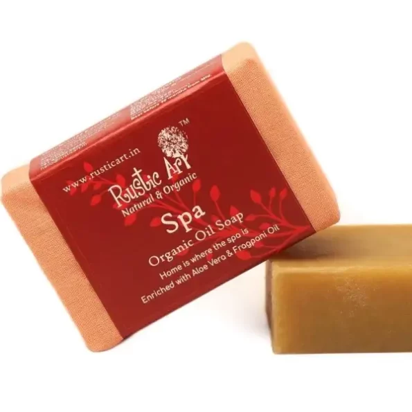 Rustic Art Organic Spa Soap, 100g, Herbkart8t761Y2S81tc5L.webp, Herbkart8t761Y2S81tc5L