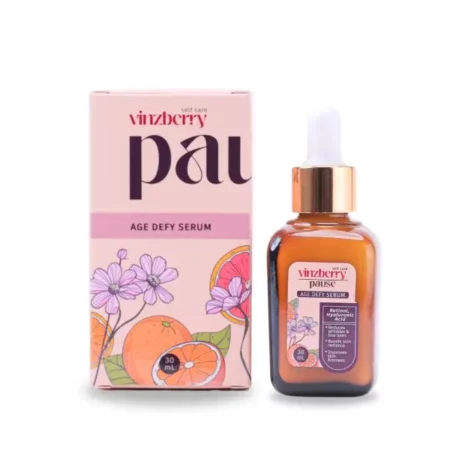VINZBERRY Age-Defy Serum | Retinol, Collagen, Hyaluronic Acid & Vitamin A | Reduces Fine Lines, Tightens & Smoothens Skin | Pack of 1 (30ml)