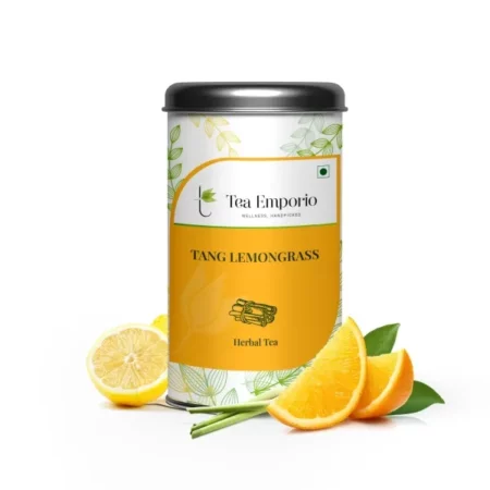 Surajmukhi Tea Tang Lemongrass Herbal Tea - 50g Tin Caddy| 100% Natural and Refreshing | Antioxidant-Rich & Perfect for Detox |Aromatherapy in a Cup, Perfect for Relaxation
