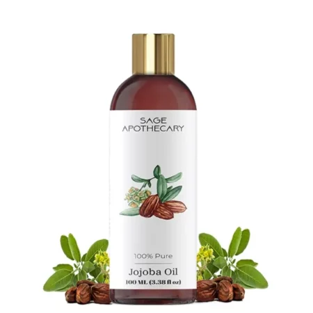 Sage Apothecary Jojoba Oil help Reduce Wrinkles And Fine Lines | Nourishes Skin | Growth of Strong & Shiny Hair | All Skin & Hair Types 100ML (Pack of 1)
