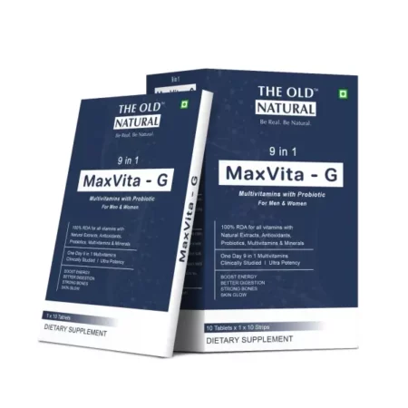 The Old Natural Multivitamin for men Maxvita -G Multivitamin with Probiotic 100 Tablets I Combination Of 9 In 1 Blends - Vitamins, Minerals, Prebiotic & Probiotic (Pack of 10 Strip - 100 Tablets)
