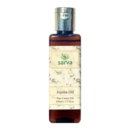SARVA By Anadi 100% Pure Natural Jojoba Oil For Hair Growth & Face | Pure Cold Pressed Oil For Conditioned Hair, Nails & Smooth Skin | Help With Dryness, Prevent Hair Loss Reduce Breakage (100 ML)