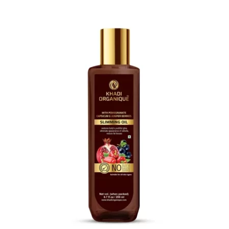 Khadi Organique Slimming Oil | Anti Cellulite Body Massage Oil Helps in Anti-Cellulite, Toning, Slimming & Weight Loss | Body Oil for Women & Men for Skin Hydration - 200ml