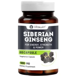 VitaWin Siberian Ginseng, 500 mg, Veg - 60 Capsules Nutrition Supplement, , Herbkart8t761U3OJPRuXL