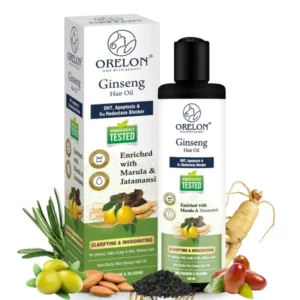 ORELON Ginseng Hair Oil For Control Hair fall and Hair Regrowth | Natural DHT Blocker with Rosemary & Bhringraj Oil For Women & Men-100 ML, , Herbkart8t781hSvaM YaL