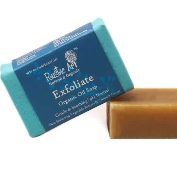 Rustic Art Organic Exfoliate Soap, 100g available on Herbkart