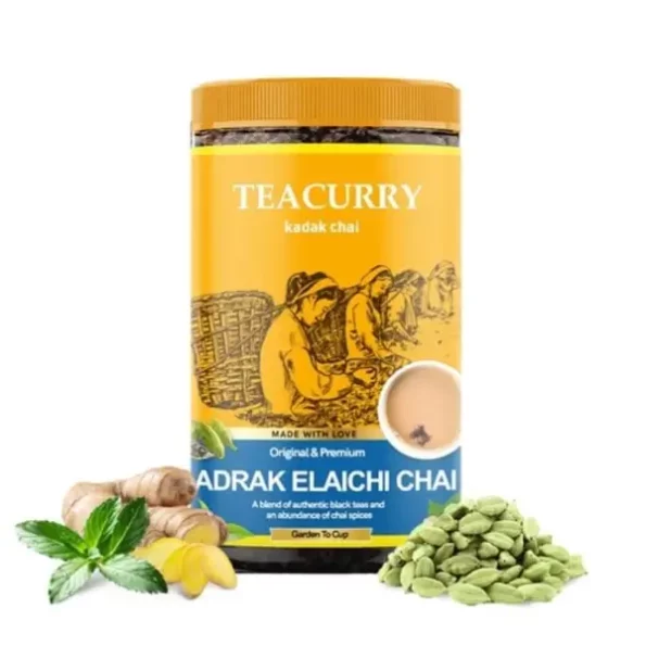 Teacurry Adrak Elaichi Chai (100 Grams, 50 Cups) available on Herbkart