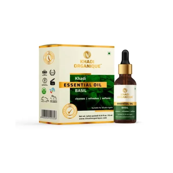 Khadi Organique Basil Essential Oil 15 ML, Herbkart8t781xdQd3Jg5L.webp,